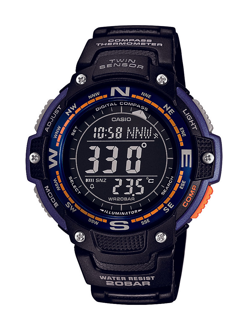 Casio Mens Twin Sensor Digital Display Quartz Black Watch