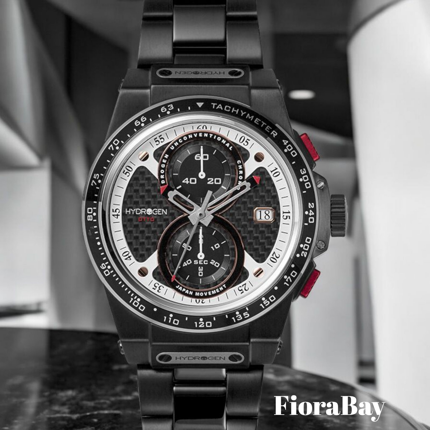 Otto Chrono All Black Bracelet by Hydrogen Watch