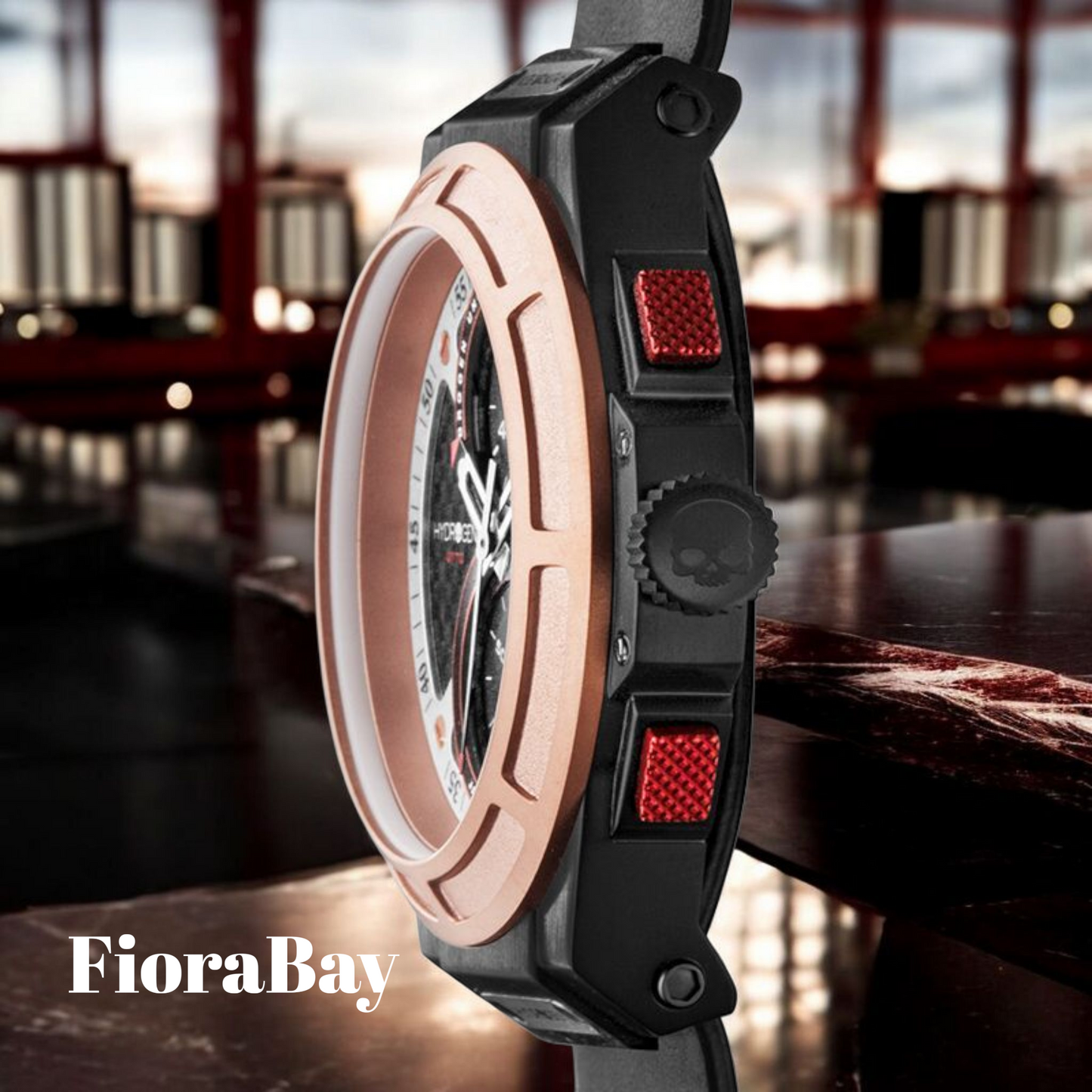 Otto Chrono Black Rose Gold Nato